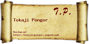 Tokaji Pongor névjegykártya